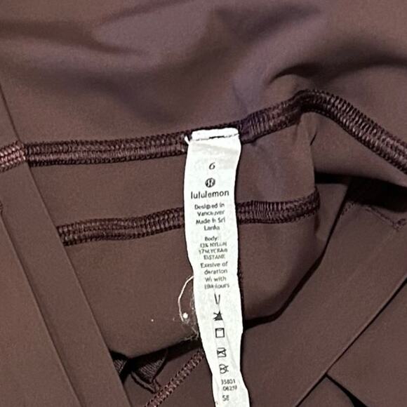 Lululemon Women's Speed Limit Crop 23"  Size 6 Reddish Brown Color - Picture 6 of 8